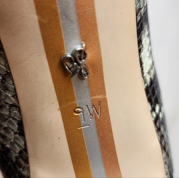 Sam Edelman 9W Green Black Snake Print Hazel Heels Stilletos - Picture 2 of 16